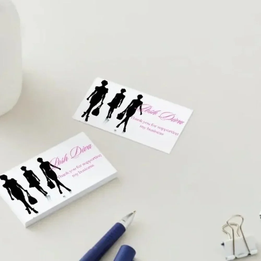 30 Pcs Diva Thank You Business Cards – Boutique Graphic Insert Cards